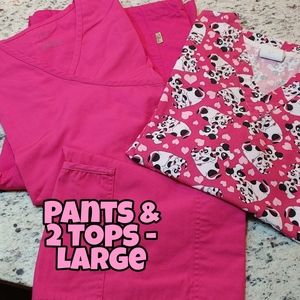Ladies Tafford scrubs w/extra top
